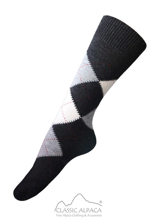 Cozy Alpaca Argyle Socks: Add a Touch of Warmth & Style!